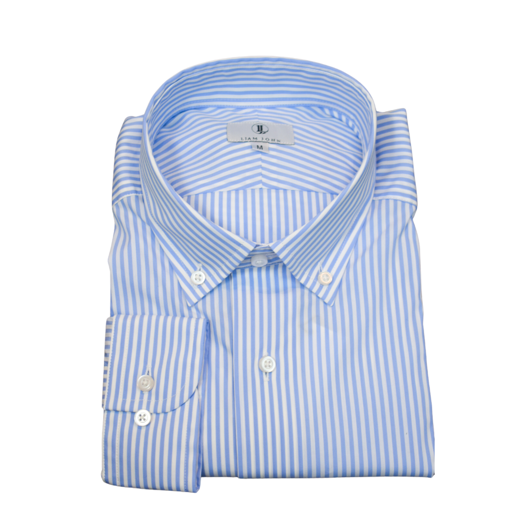 Liam John Blue Stripe Sport Shirt