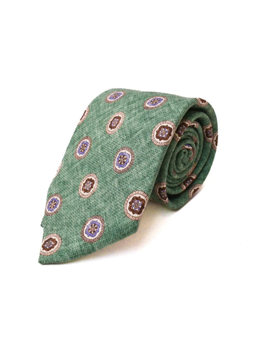 Edward Armah Mint Medallion Neat Tie