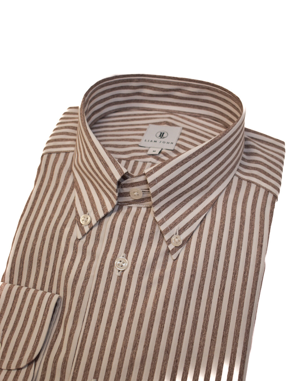 Liam John Brown Stripe Sport Shirt