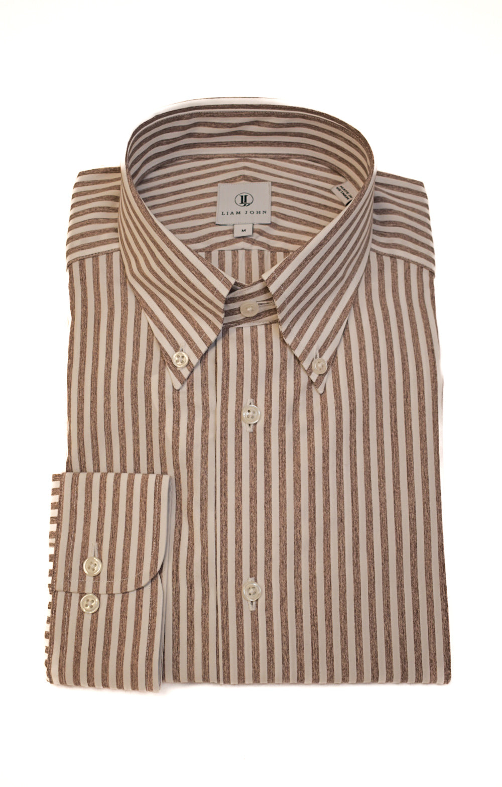 Liam John Brown Stripe Sport Shirt