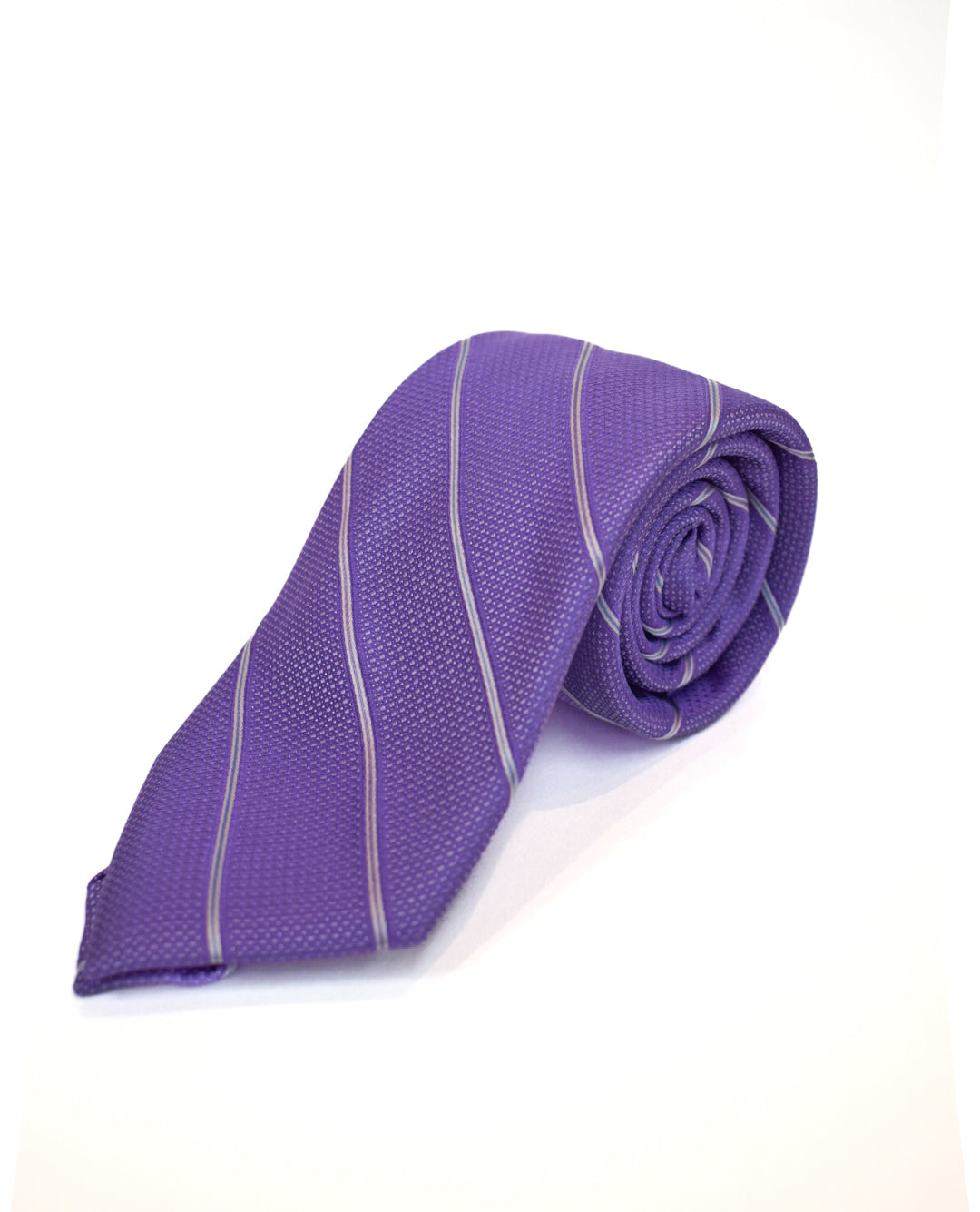 Forsyth Thin Purple Stripe Tie