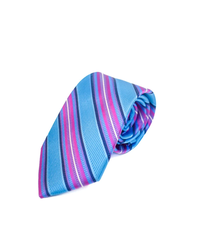 Forsyth Blues/Purple Thick Stripe Tie
