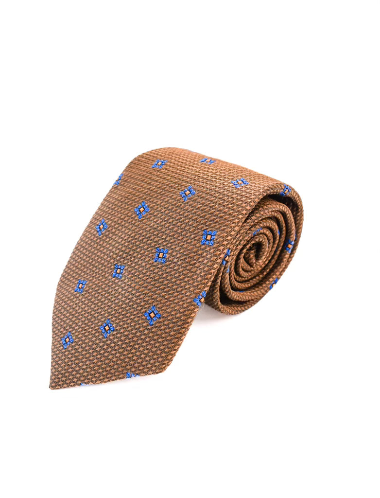 Liam John Rust with Blue Floral Tie