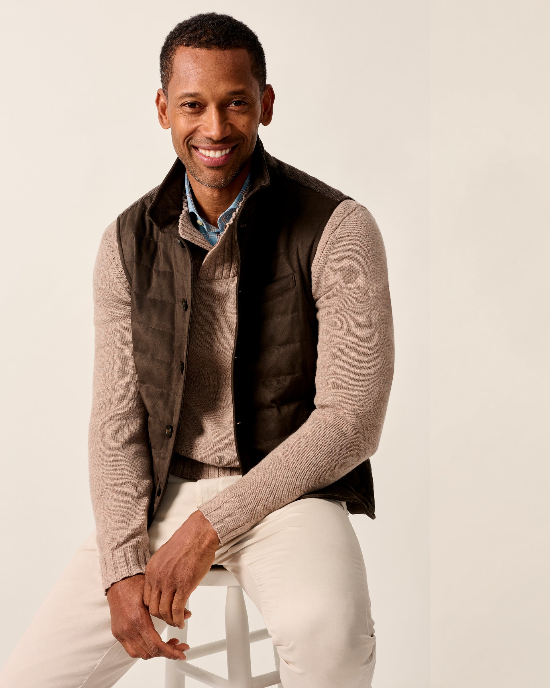 Corde Top-Shelf Faux Suede Quilted Vest