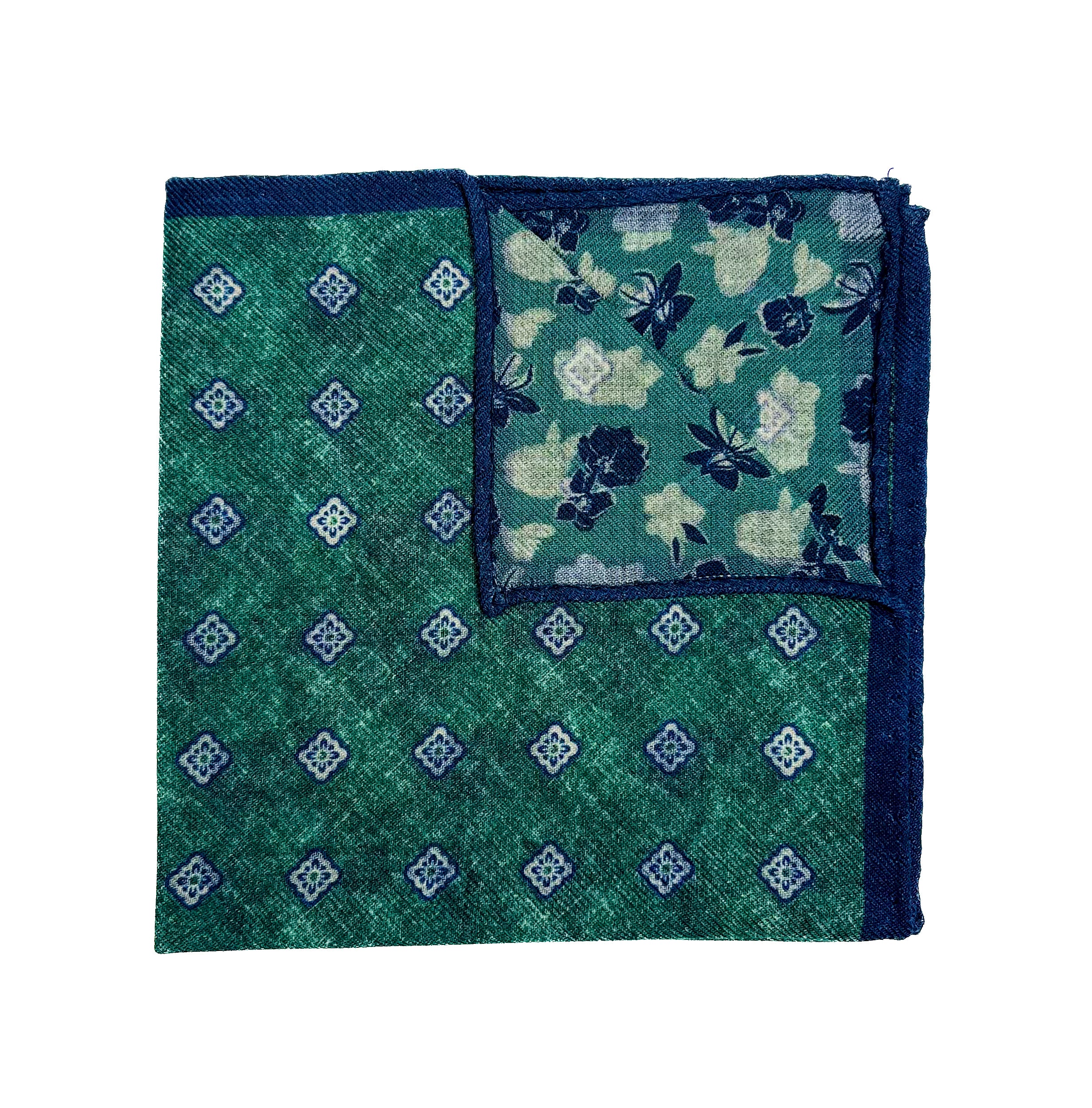 Liam John Double Faced Floral Pocket Square