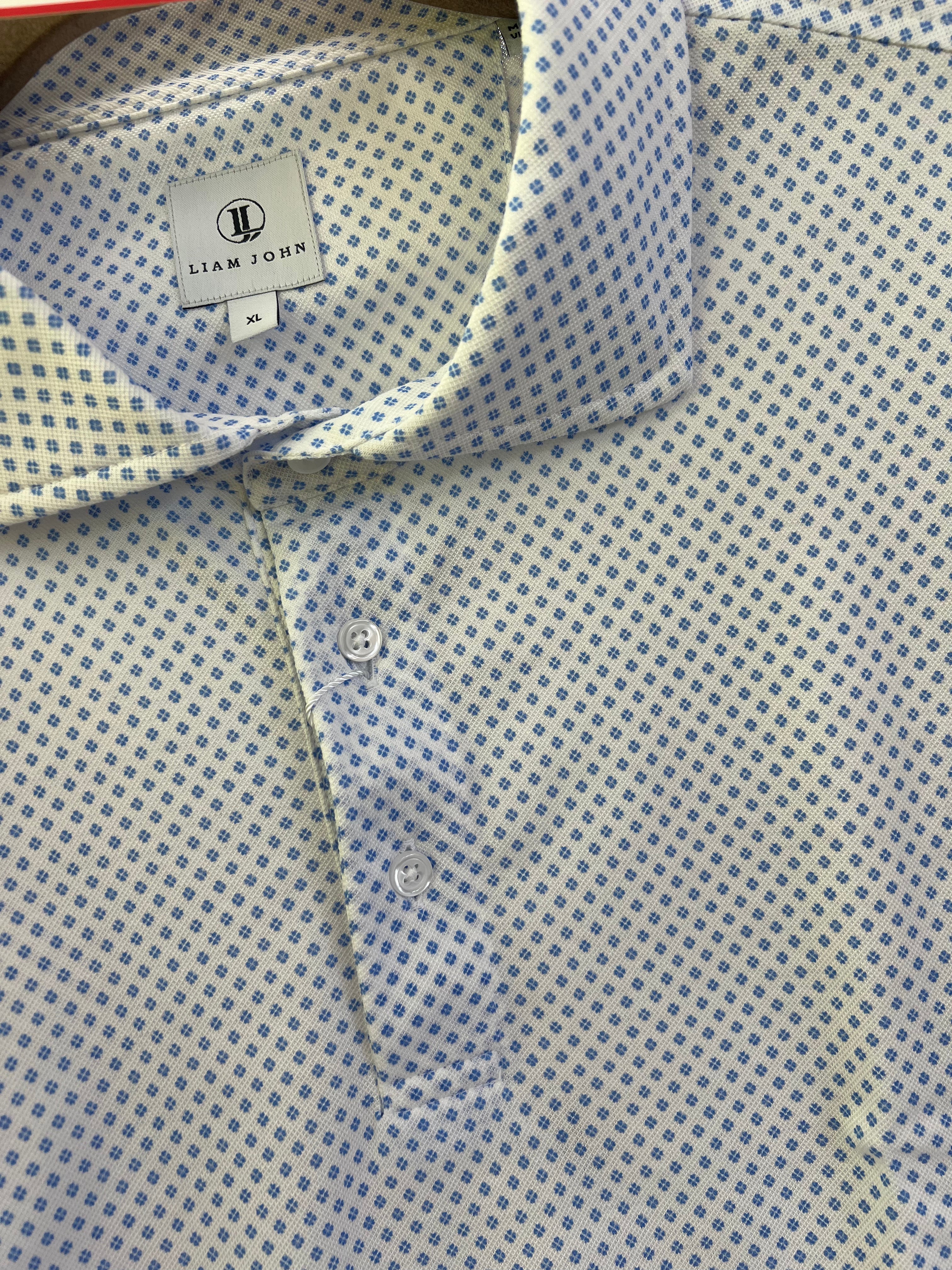 Liam John Cotton Polo Pattern