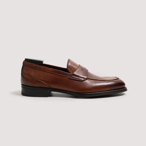 Pastori Theodore Pebble Grain Cognac Loafer