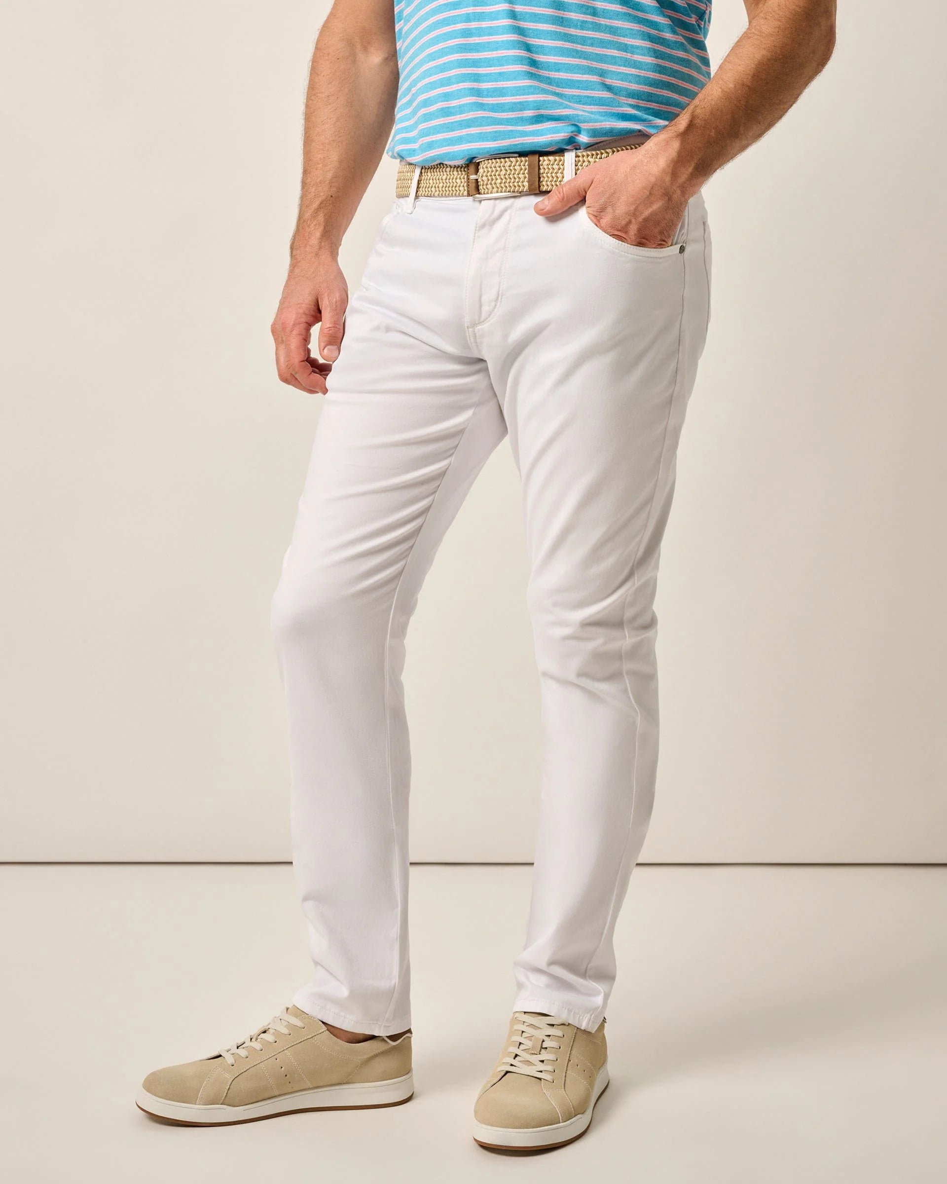johnnie-O Carmel 5-Pocket White Pant