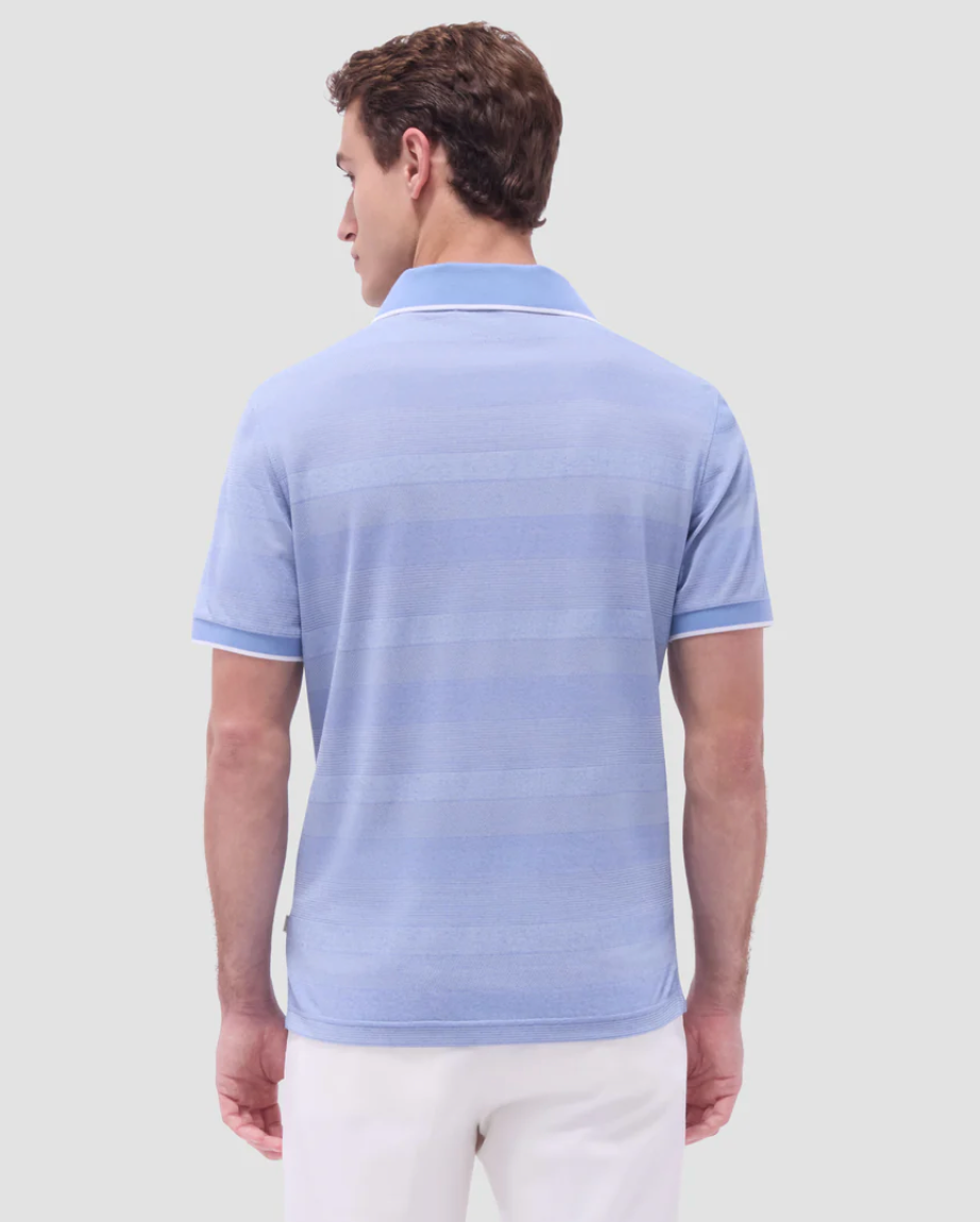 Bugatchi Mixed Media Johnny Collar Polo Shirt