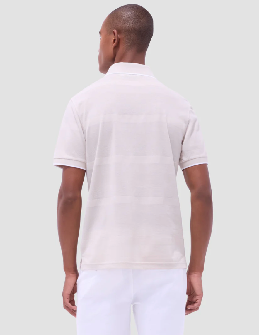 Bugatchi Mixed Media Johnny Collar Polo Shirt