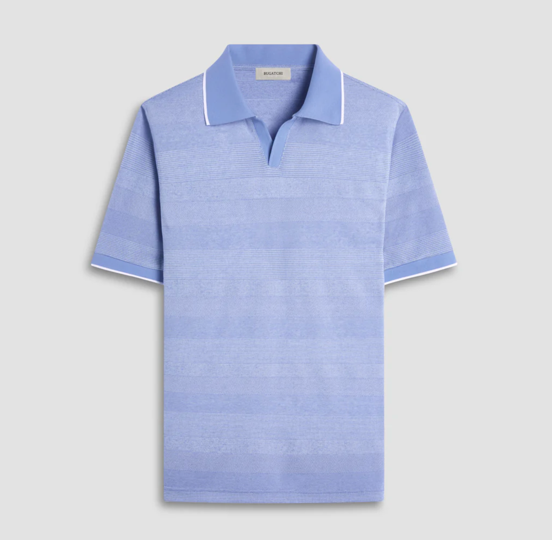 Bugatchi Mixed Media Johnny Collar Polo Shirt