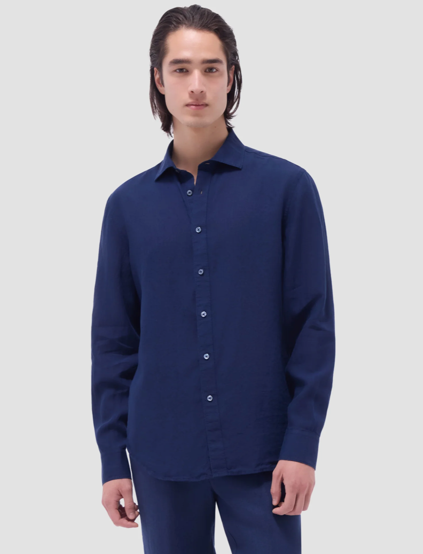 Bugatchi Axel Solid Linen Shirt
