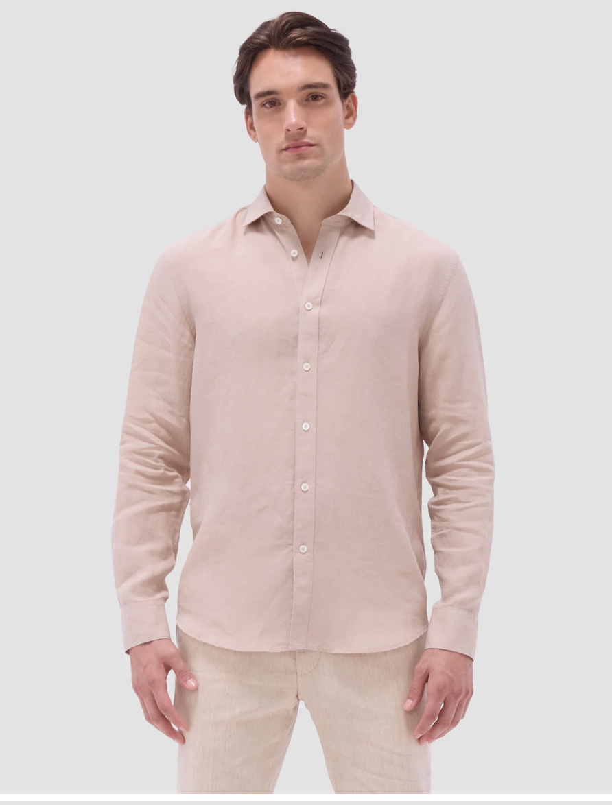 Bugatchi Axel Solid Linen Shirt