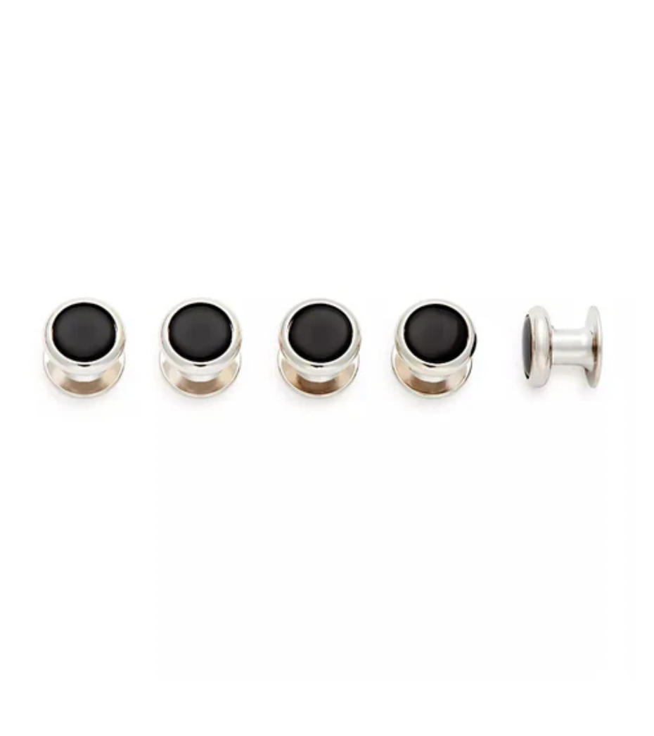 David Donahue Onyx & Brass Studs (5)