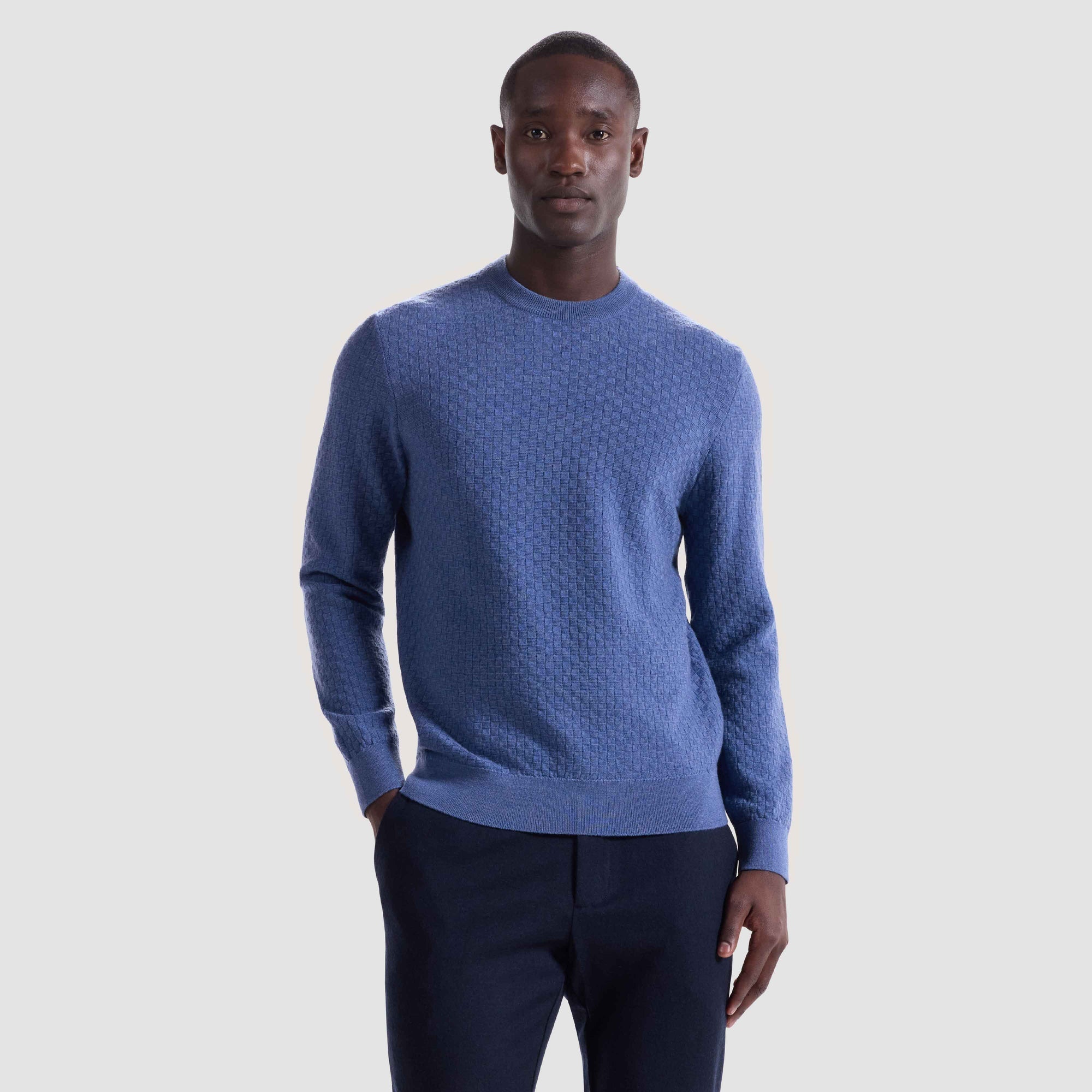 Bugatchi Basketweave Crewneck Sweater