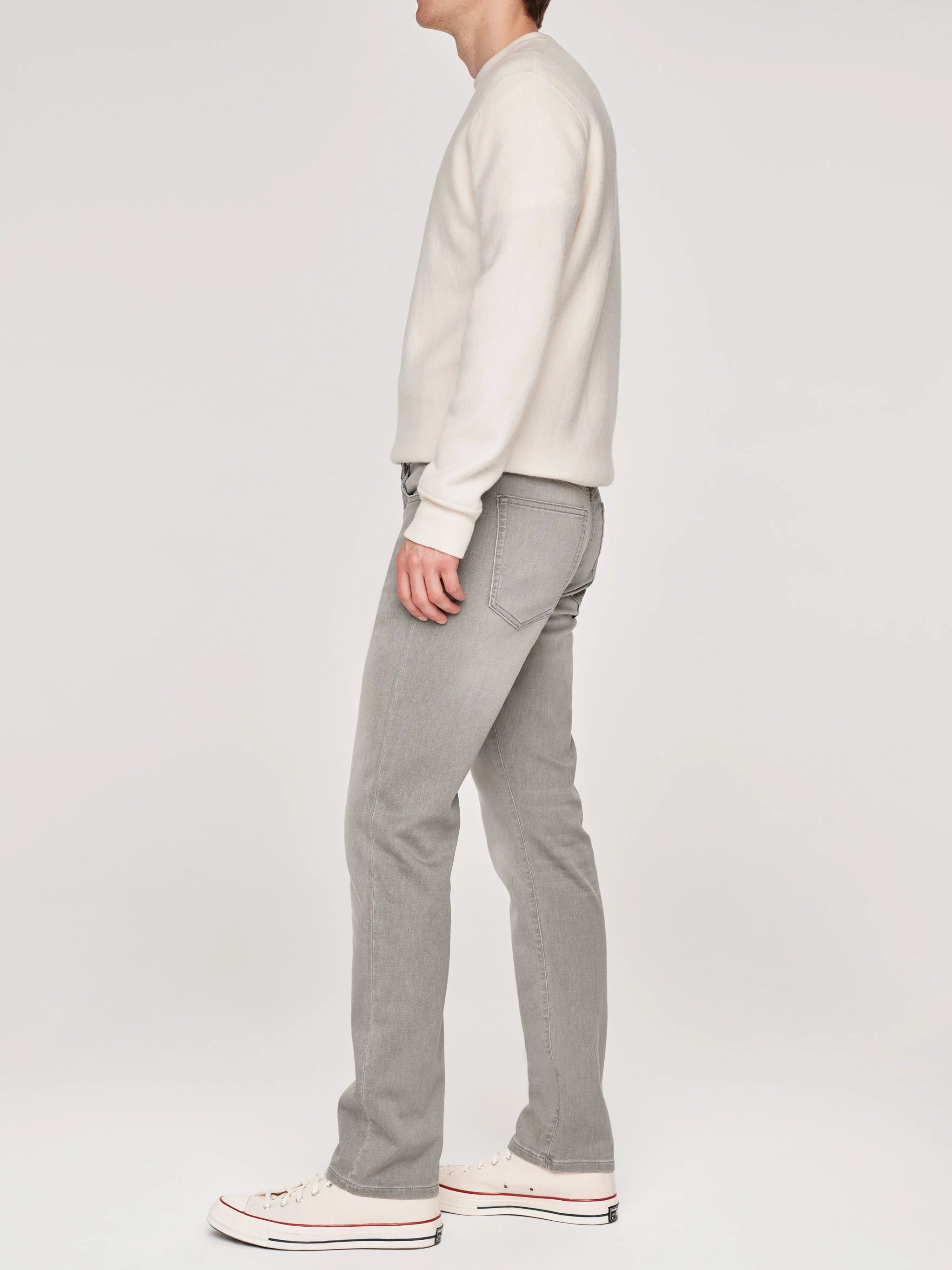 DL1961 Russell Slim Straight Washed Grey Knit