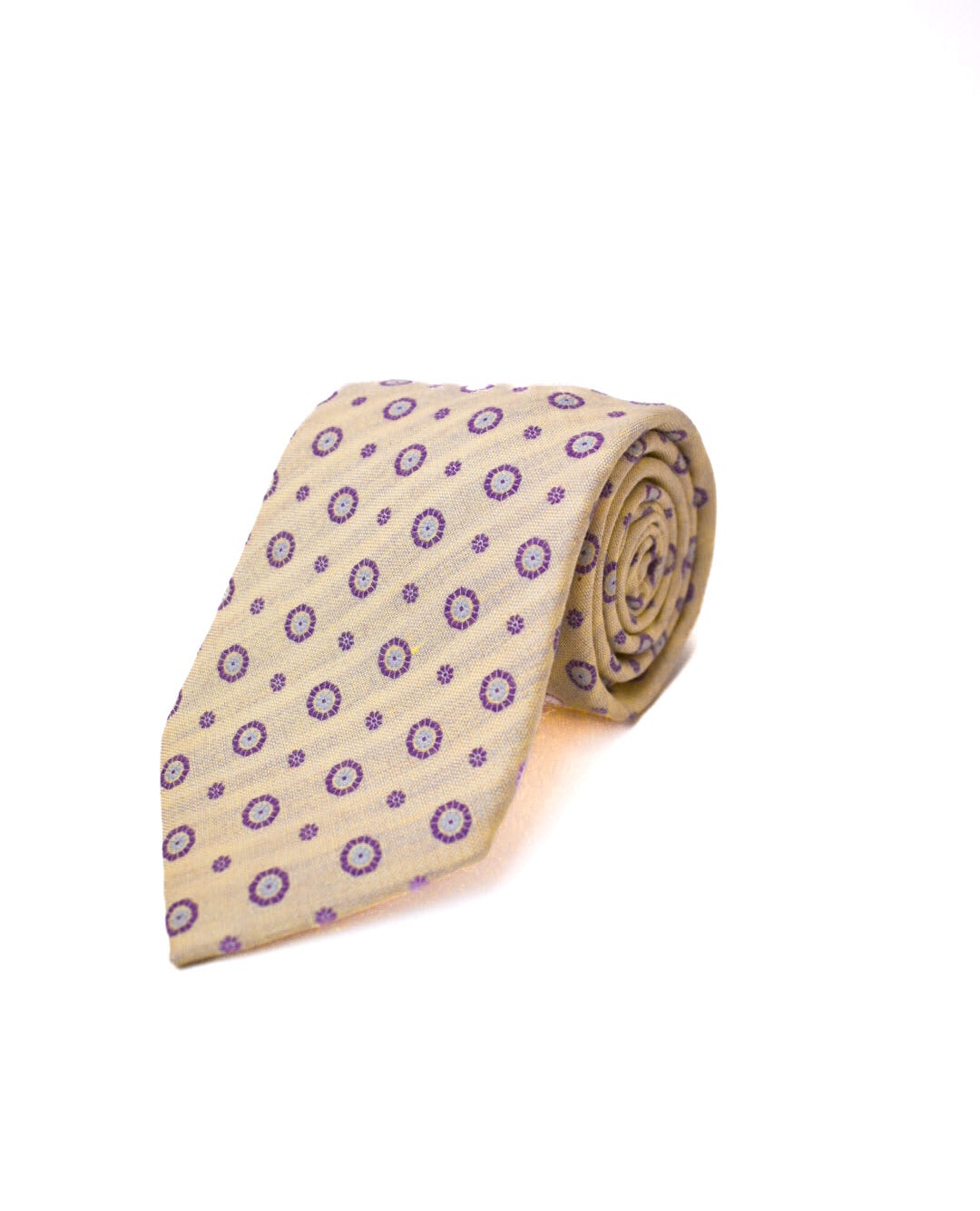 Edward Armah Beige/Lilac Mini Medallion Neat Tie