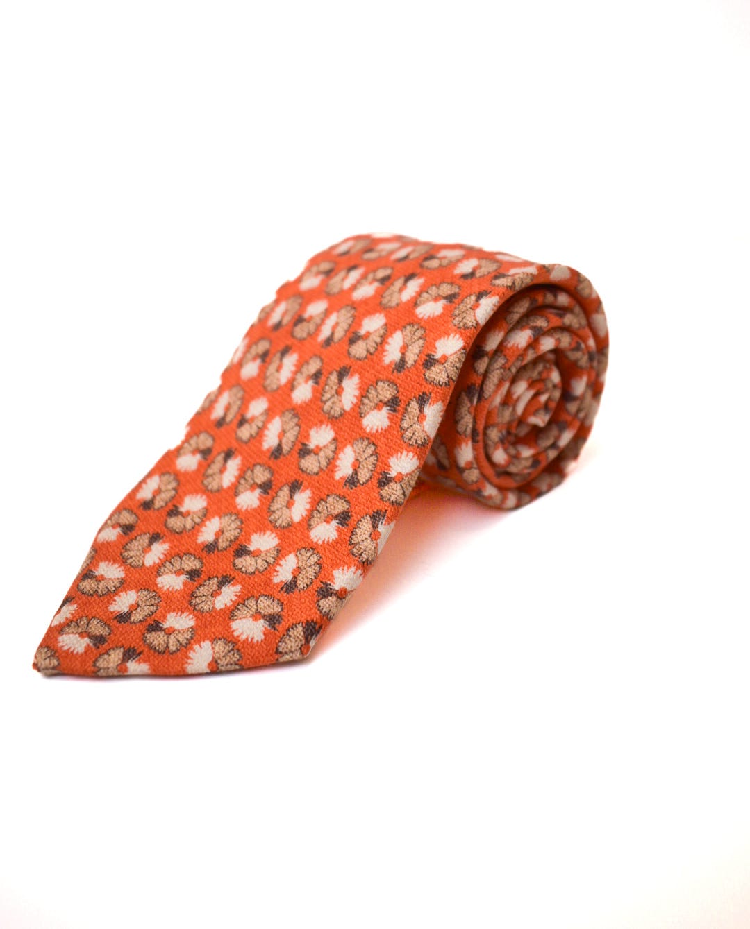 Edward Armah Rust/Tan Floral Tie