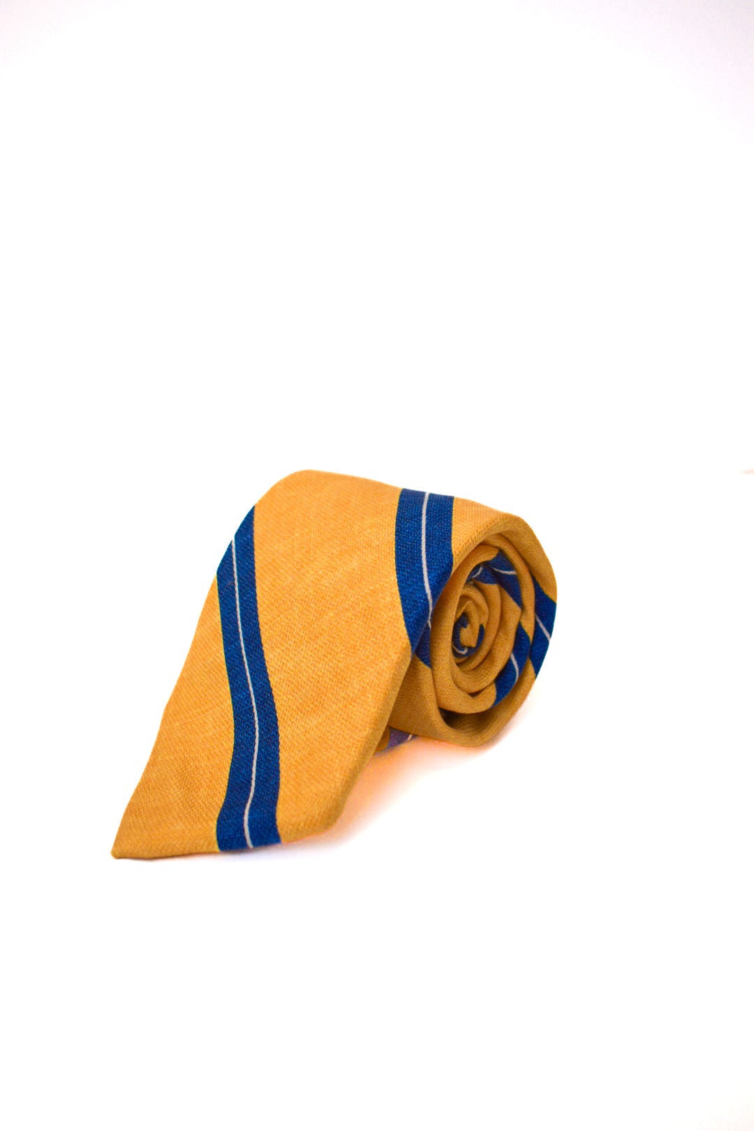 Edward Armah Yellow/Denim Stripes Tie