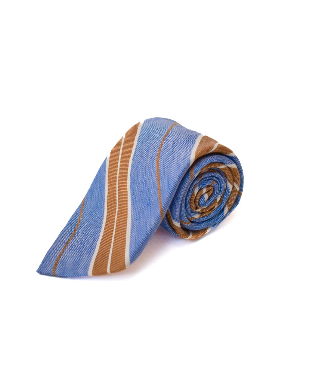 Edward Armah Chambray Unbalanced Stripes Tie