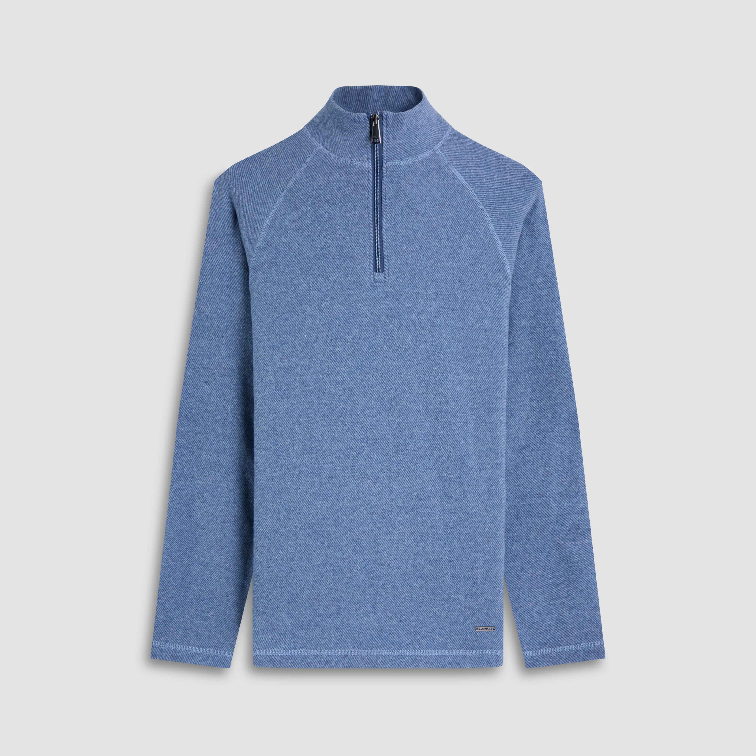 Bugatchi Diagonal Stripe Performance Quarter Zip