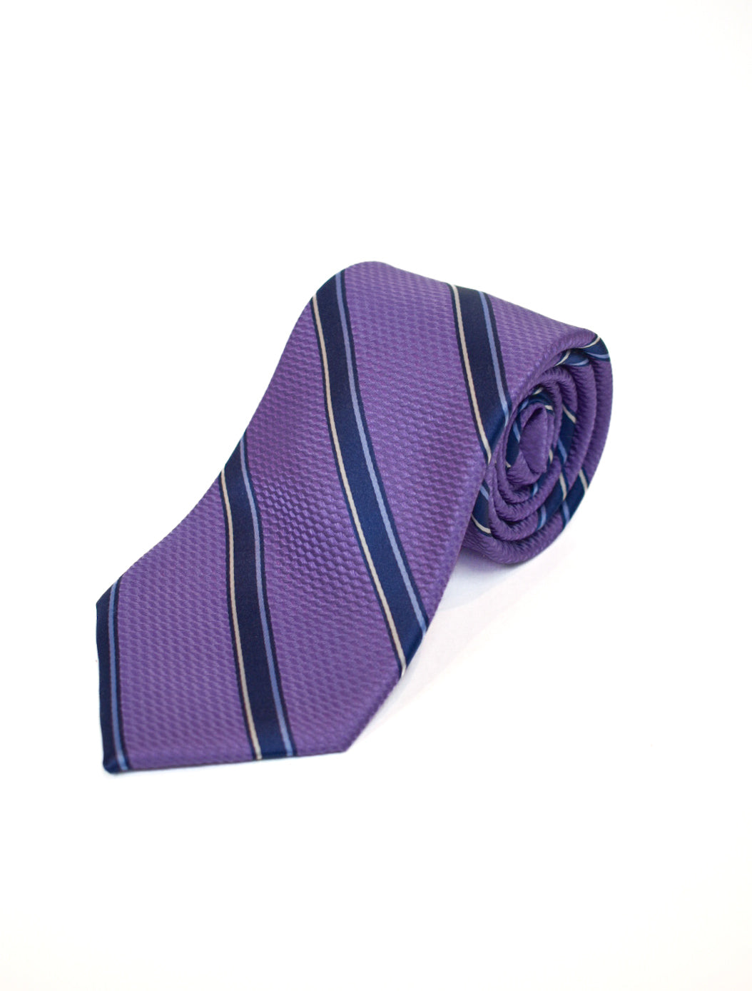 Forsyth Purple/Navy Stripe Tie