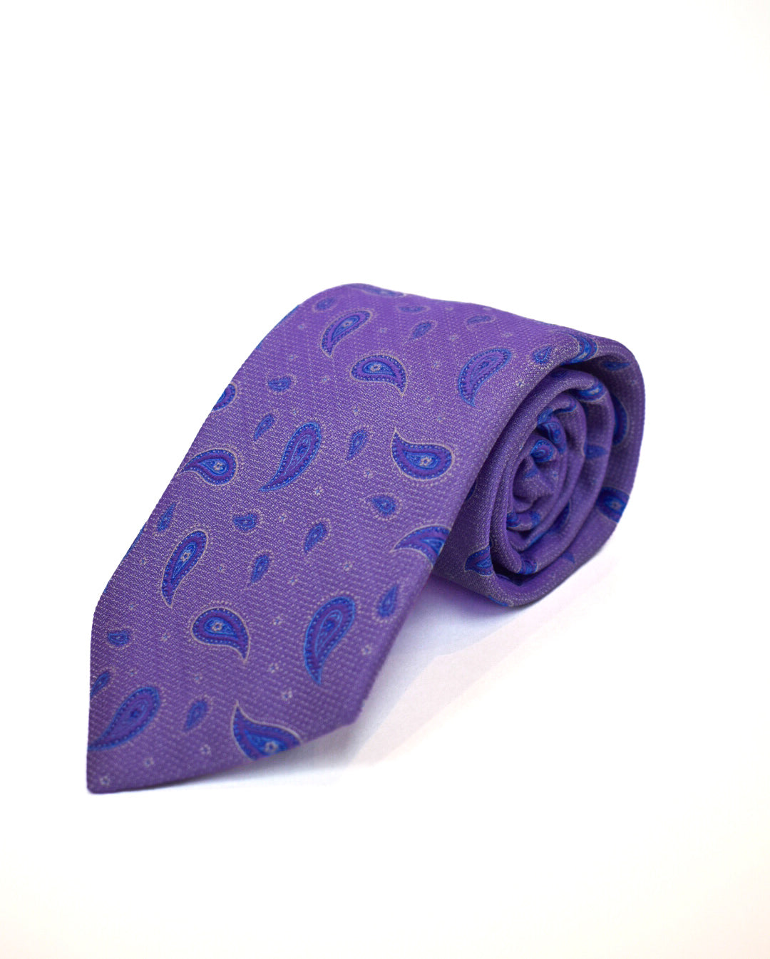 Forsyth Purple/Navy Simple Paisley Tie