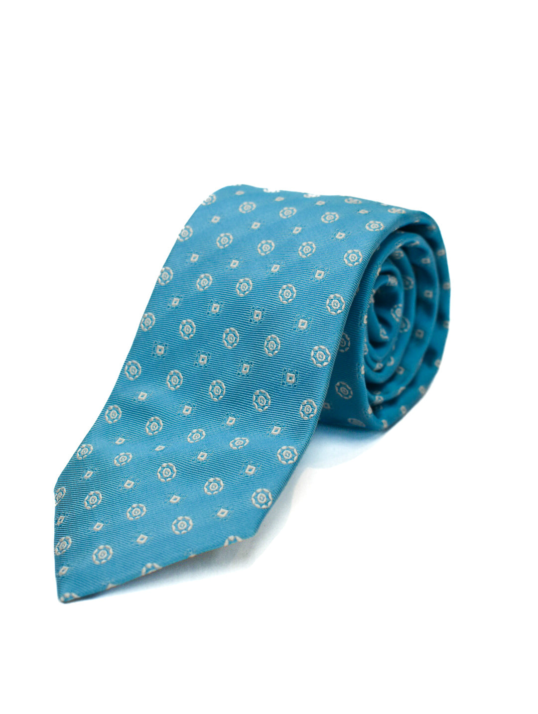 Liam John Circle Square Turquoise Tie