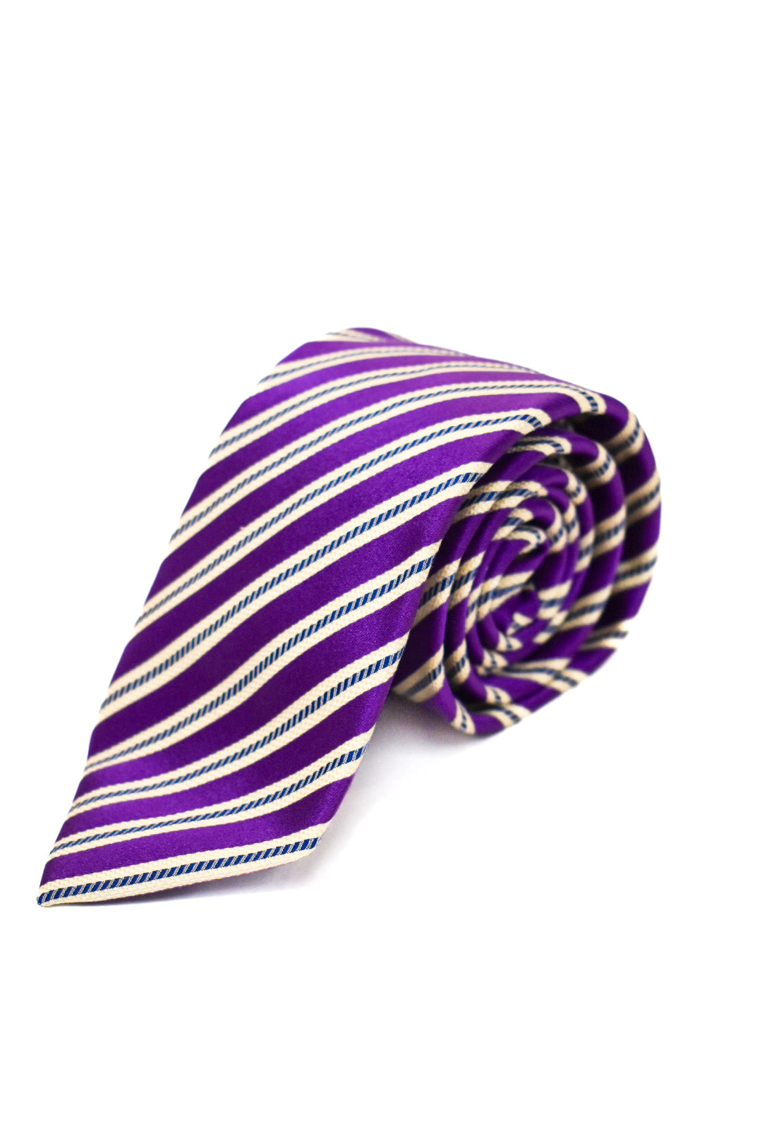 Liam John Purple Double Stripe Tie
