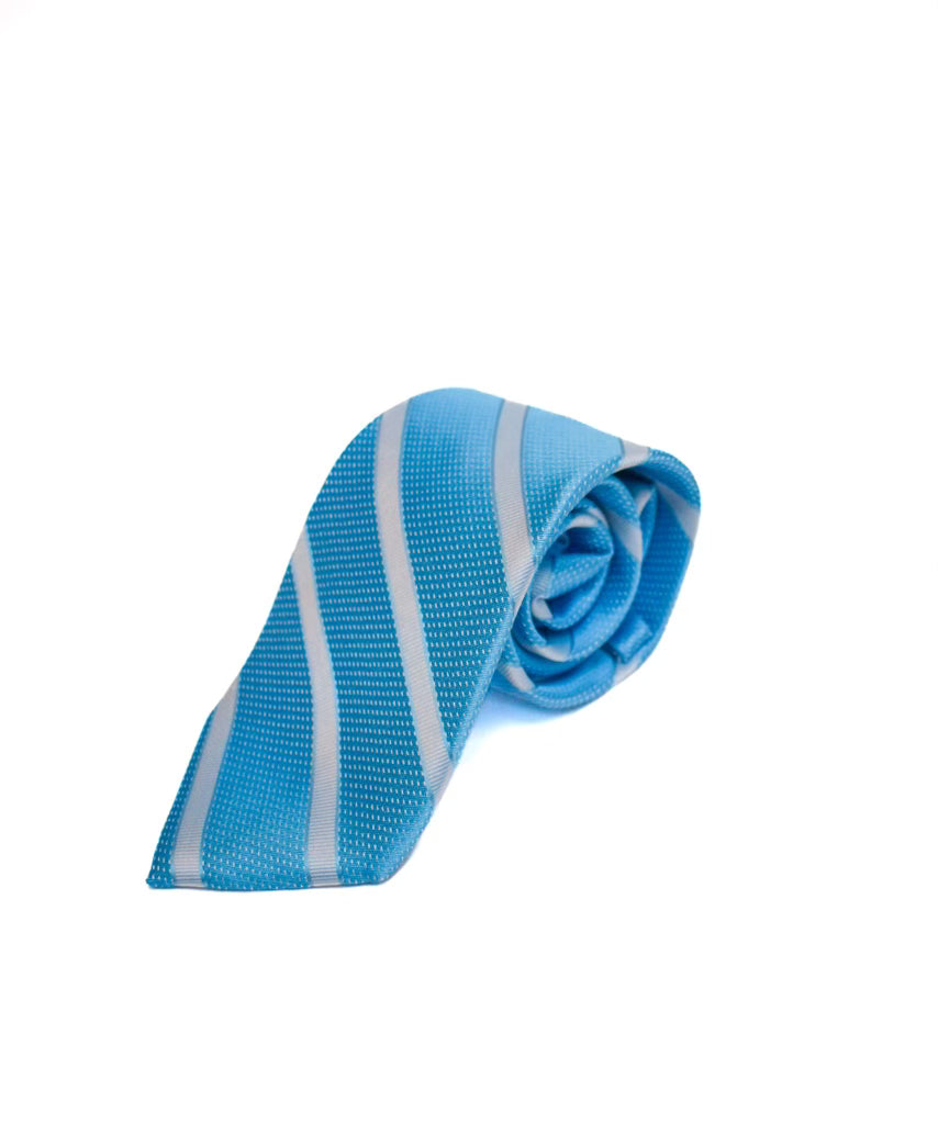 Forsyth Turquoise Dotted Stripe Tie