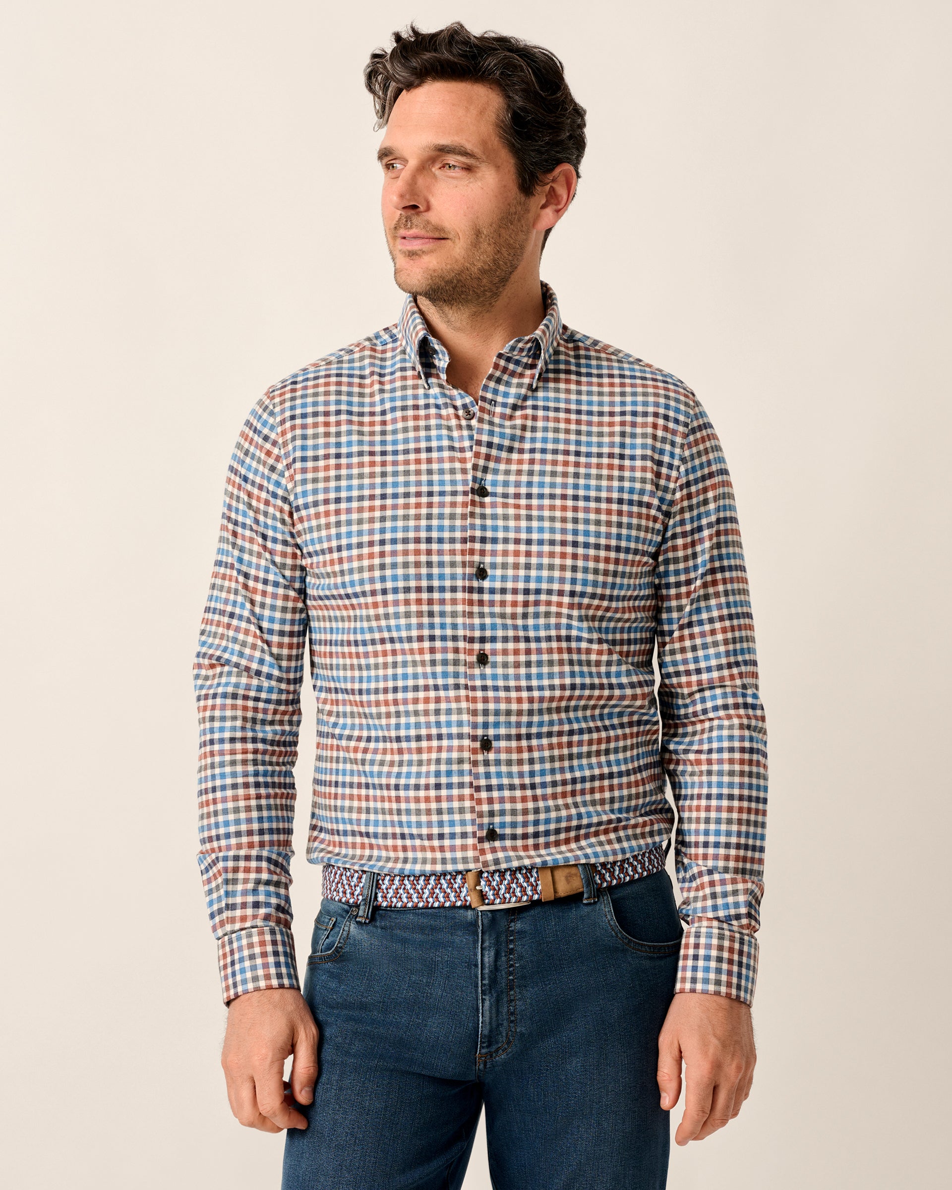 Performance Flannel Button Down Shirt- Krause
