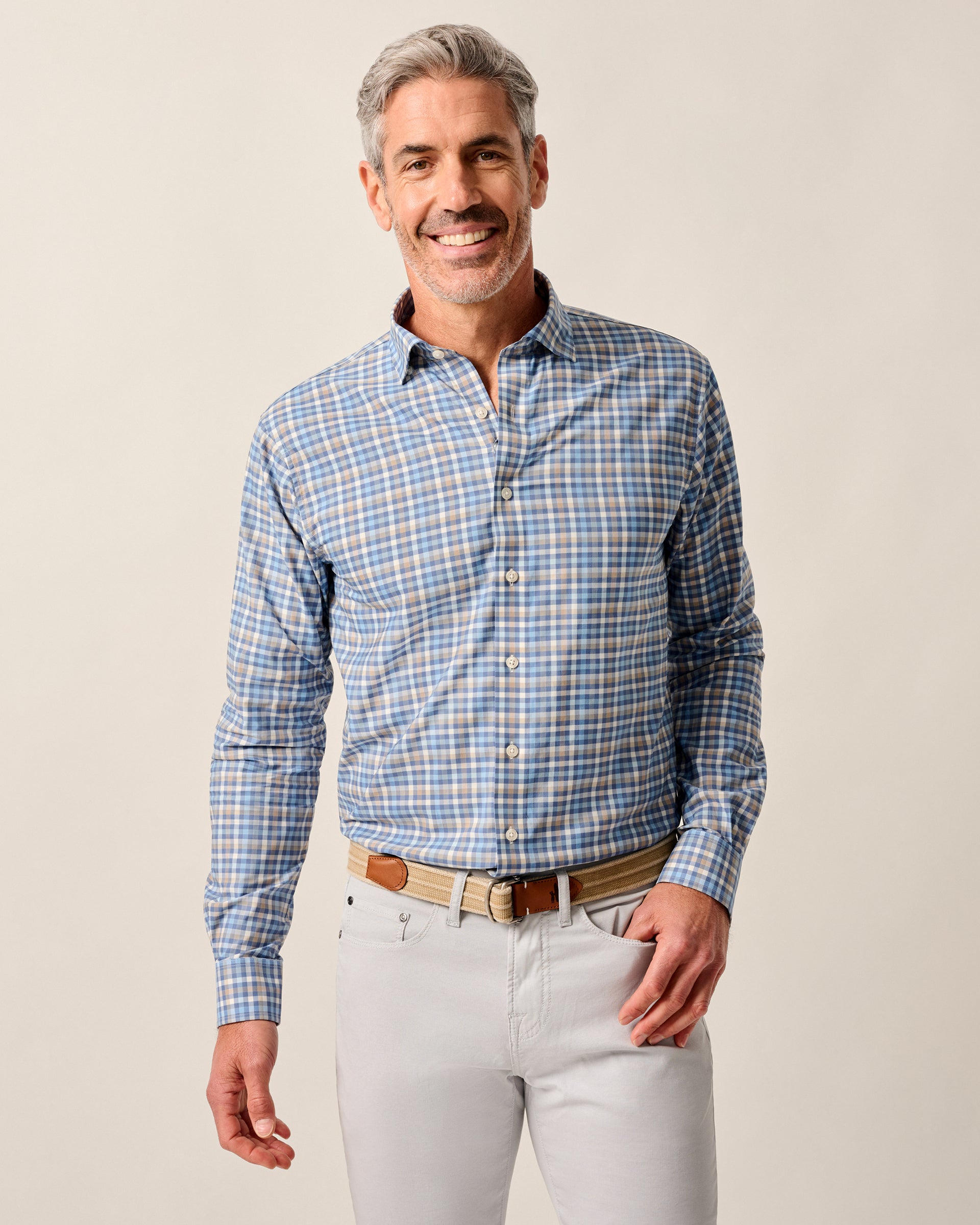 Johnnie-O Performance Button Down Shirt- Olie