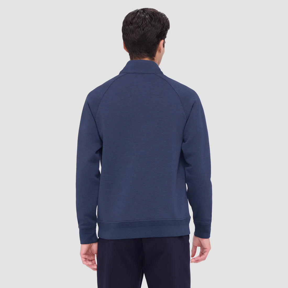 Bugatchi Double Sided Pique/Heather Quarter Zip Pullover