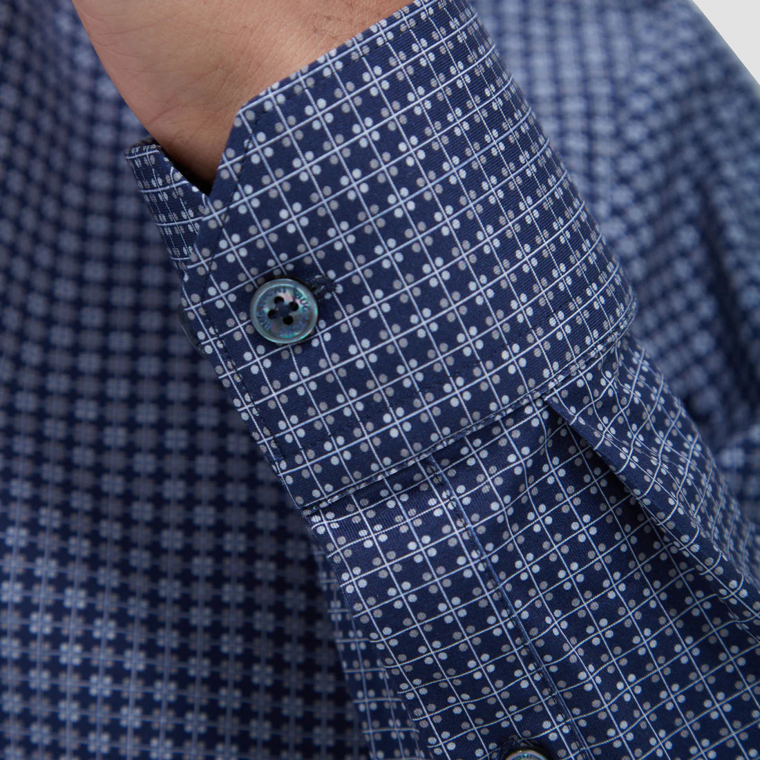 Bugatchi Jimmy Double Sided Geometric/Dot OoohCotton Shirt