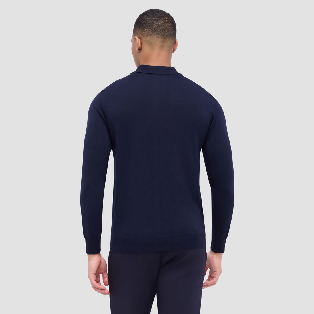 Bugatchi Super Merino Solid Polo Sweater