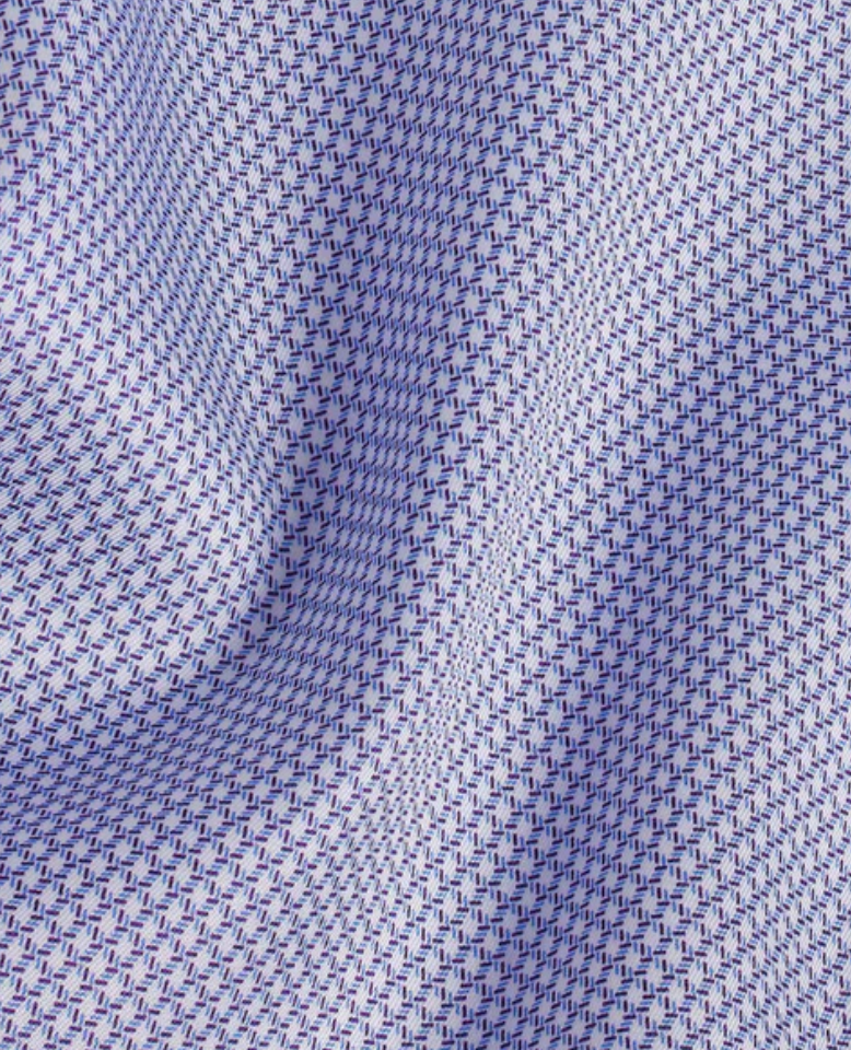 David Donahue Purple & Sky Micro Print Dress Shirt