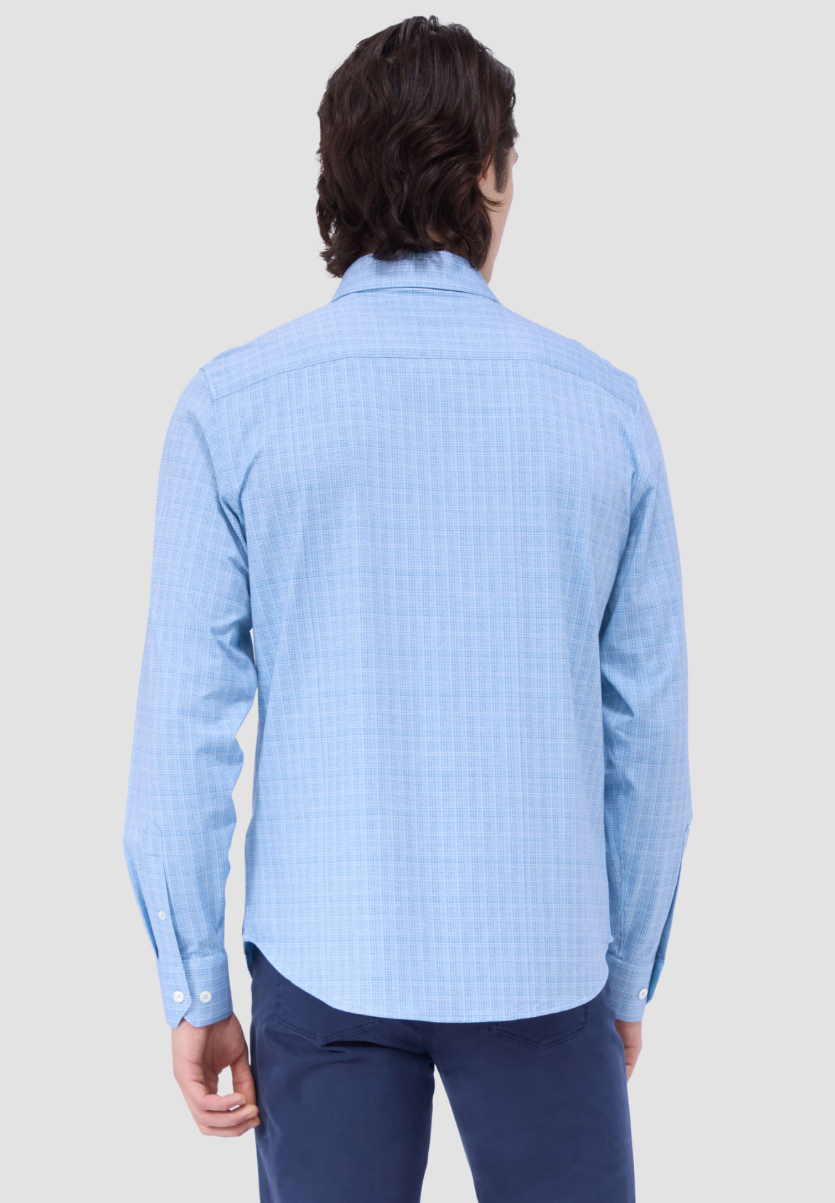 Bugatchi Jimmy Doubled Sided Plaid/Herringbone OoohCotton Shirt