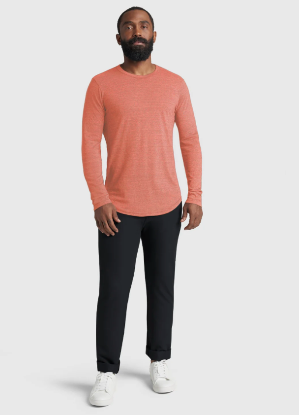 Goodlife Long Sleeve Triblend Scallop Crew