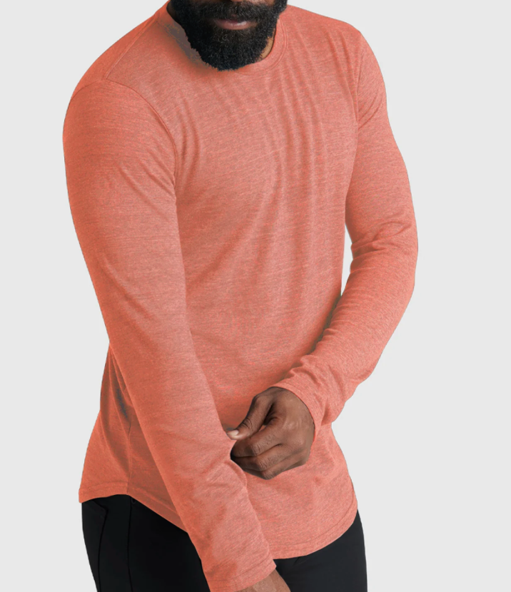 Goodlife Long Sleeve Triblend Scallop Crew