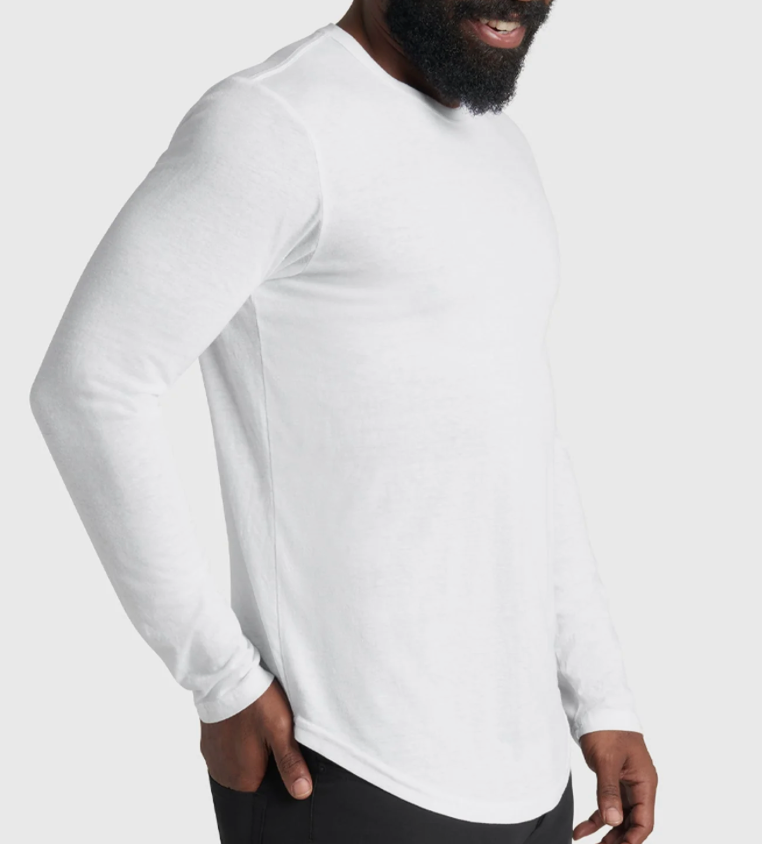 Goodlife Long Sleeve Triblend Scallop Crew