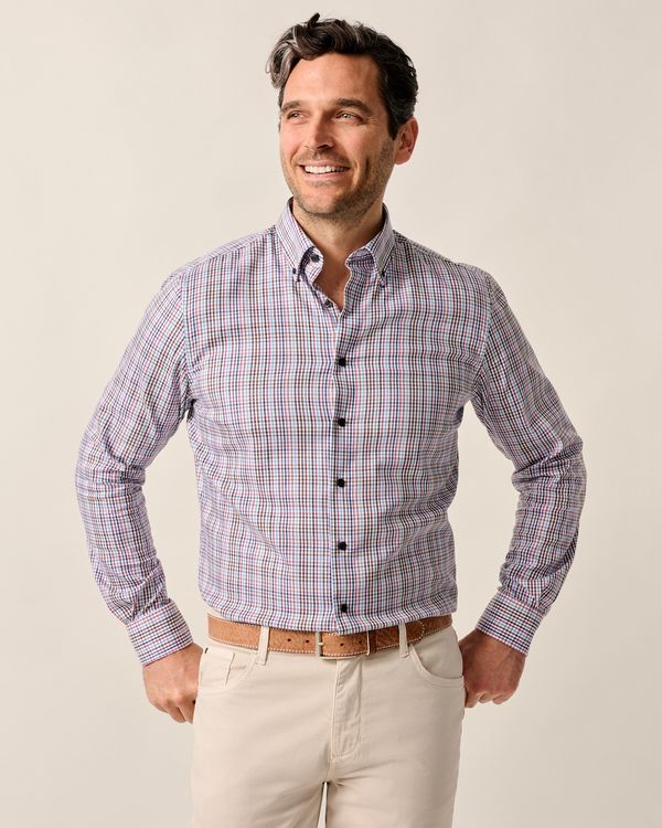 Johnnie-O Natural Performance Button Down Shirt- Adelson