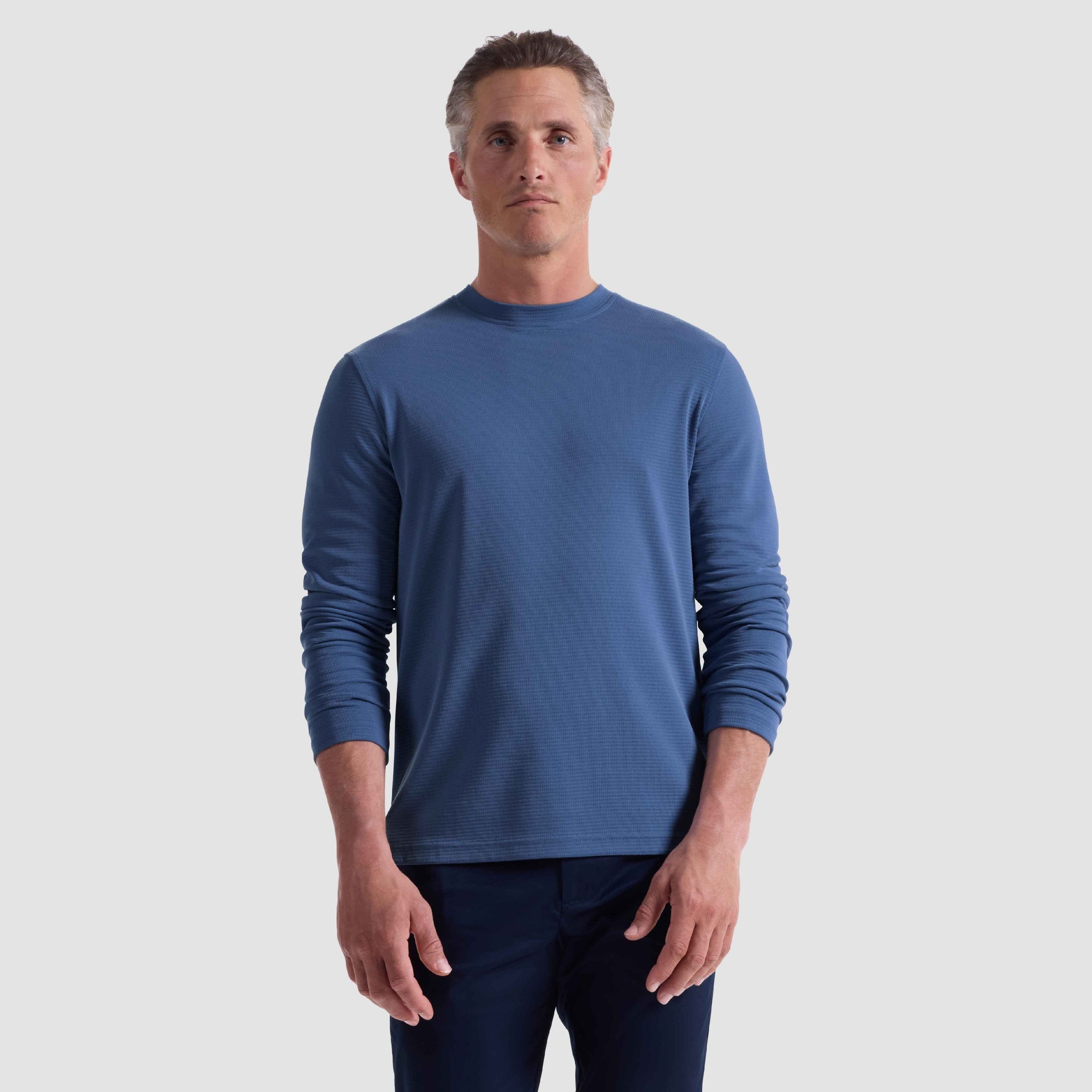 Bugatchi Orian Ottoman Long Sleeve Crew Neck