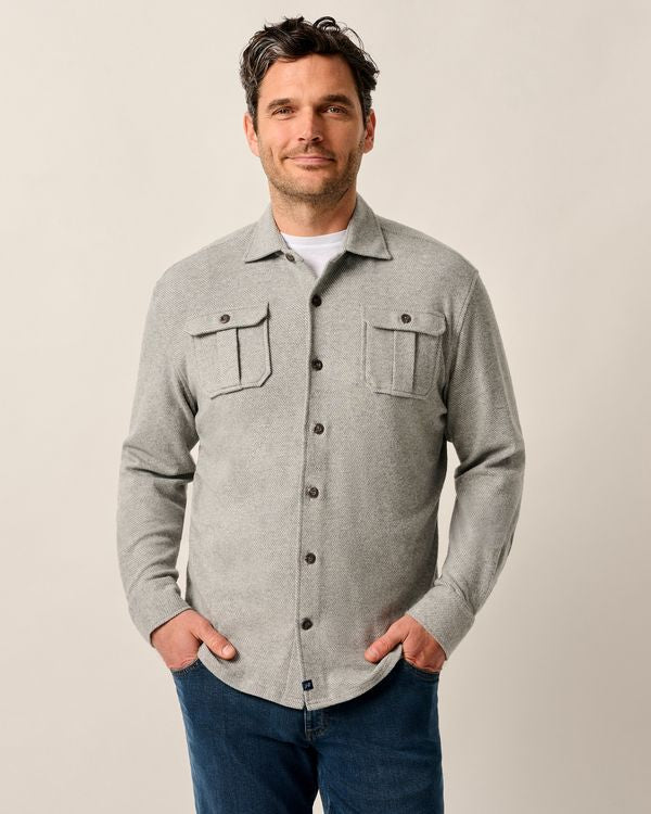 Johnnie-O Carl Stretch Knit Flannel Lodge Shirt