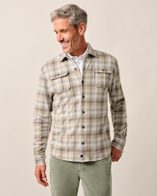 Johnnie-O Marcelo Stretch Knit Flannel Lodge Shirt