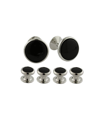 David Donahue Onyx and Brass Stud Set